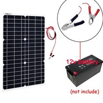 [해외]태양 전지 패널 12v 유연한 30w 태양 전지 배터리 충전기 키트 12v24v 컨트롤러 포함 자동차보트RV캠핑하이킹 방수 태양광패널