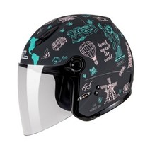 SOL 헬멧 27Y 트레블 무광 그레이 핑크, XXS