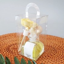 [방산소년단] 가로와폭이 같은 무지개손잡이 투명상자 50개, 7.5 x 7.5 x 10