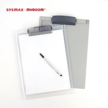 검진차트용 펜홀더형 서류정리 A4클립보드 사무용 회의자료 고시생, 투명