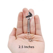 자동 몽키스패너 만능 1pc 스틸 2.5 인치 4 인치 멍키 렌치 미니 오픈 엔드 렌치, 2.5실버
