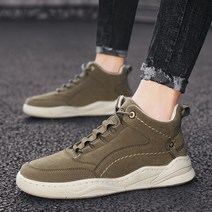 남성 겨울 구두 shoes 697# 하이탑 워커 통기 가죽 야상신발 카키 뉴타임즈 Z