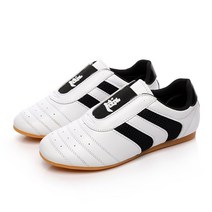 우수한 품질 내구성 Pu 무술 신발 낮은 가격 화이트 PU 남자 스포츠 훈련 태권도