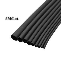 열수축 튜브 슬리브 랩 와이어 DIY 커넥터 수리 5 m 2:1 검정 빨강 녹색 파랑 3 4 직경, 03 Yellow_04 4mm