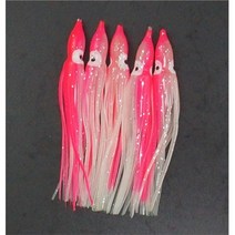 푸른바다피싱 야광 꼴뚜기루어 5.5cm 8cm 12cm 소형 대형 야광 꼴뚜기웜 꼴뚜기채비 5개입, 분홍