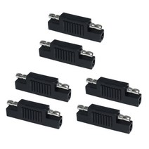 GHSHOP 6개 태양 SAE 극성 역방향 어댑터 접합기 연결관의 팩, 설명, 블랙, 구리