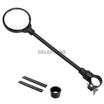 구부릴 수 있는 전기 스쿠터 자전거 백미러 핸들 바 마운트 산악 자전거용 360 ° 회전 볼록 거울, 1Pcs