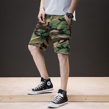 남성용 밀리터리 카모 반바지 아이버리아 A31 G140N312