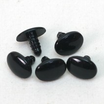 [대량구매] 타원 인형눈(100개) / 타원눈 만들기 재료 부자재, 16mm