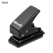 스프링제본기 스프링 중철 휴대용 전문가용 대형 셀프 와이어링 제본 사무용 문서 원형 미니 구멍 펀처 단일 구멍 종이 커터 카드 펀치 바인딩 편지지 홈 학교 작업 공간 폴더, 검은색