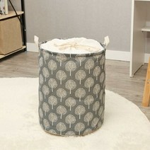 핸드메이드 트리 원통 수납함 세탁바구니 장난감정리