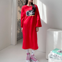 르엠마 오차드 (기모안감) 맨투맨 스웨터 니트 빅사이즈원피스 루즈핏 박시핏 니트원피스 긴팔원피스 여자니트 여성니트 니트 롱원피스 가을원피스 롱니트 겨울원피스 기모 원피스