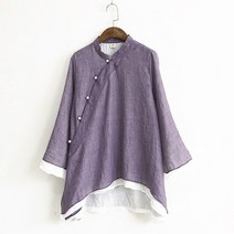 코디하기 좋은 데일리 코디룩 단정하고 세련된 블라우스 셔츠 여성 캐주얼 패치 워크 블라우스 모리 소녀