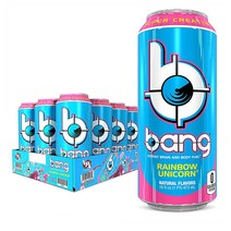 브이피엑스 뱅 레인보우 유니콘 무설탕 에너지 드링크 VPX Bang Rainbow Unicorn 473ml 12개입 1팩, 1개