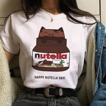 땅콩까는기계 탈피기 농업용 여성 티셔츠 누텔라 땅콩 버터 만화 프린트 하라주쿠 그래픽 반팔 탑 스타일, 03 22065_03 L