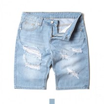 썸머 데미지 남자 찢어진 청반바지