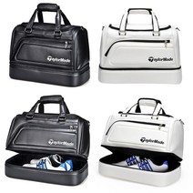 골프 신발 주머니 토트백 가방 가죽 방수, 검은색