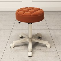 미용 시술 의자 미용실 피부관리실 메이크업 회전 리프팅 등받이 큰 작업 도르래 매니큐어 이발소 특별 원형, 5.공식 규격+주황색 미바이 휠