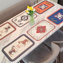 인생템빨 식탁 테이블 매트 방수 가죽 매트, 11_클로버A