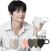 시노텍스 컬러 귀편한 미세먼지 KF94 마스크 새부리형 50매, 소형(S) 50매, KF94라이트그레이