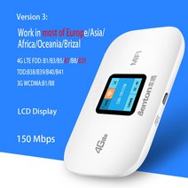 와이파이 티피링크 유 무선 공유기 벤튼 잠금 해제 4g lte 휴대용 라우터 포켓 카드, 협력사, 3000mAh 배터리, 버전 3