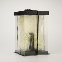 미녀와야수장미 부모님꽃 선물 발렌타인데이 플라워상자 프리저브드 유리돔 결혼1주년 3주년 20주년 100일 500일 28, 4-25cm 상자