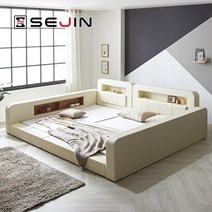 벨론 가드 패밀리침대+본넬매트리스Q+Q, 아이보리