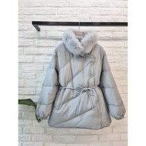 [반다리] 리얼폭스 사선여밈 오리털 점퍼