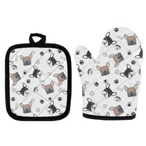 이유식주방전자저울 귀여운 만화 돼지 핑크 인쇄 2 세트 유연한 요리 오븐 장갑 전자 레인지 바베큐 베이킹, 한개옵션2, 13 YSFB01851D19, 한개옵션1