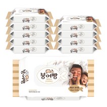 붕어빵 아기 물티슈 패밀리 휴대용 엠보싱 고평랑 60gsm 리필형 15매 유아물티슈, 10팩