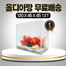 청룡아쿠아 120초광폭 올디아망 120X45X45cm 12T 초백어항 매트사은품