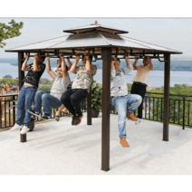 통나무원두막 파빌리온 원두막 조립 정원 대형 비, 3.03.0미터8cm 기둥