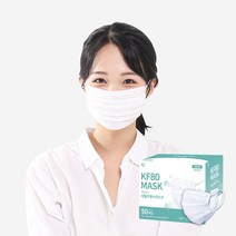 아이리스 국산 개별포장 황사마스크 100매 KF80 - 화이트 7000011805, 단품