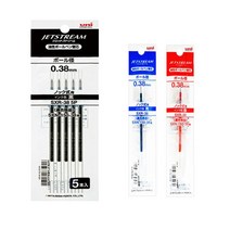 미쯔비시 제트스트림 SXN-150 전용 SXR-38 리필심 0.38mm, $혼합(흑5,청2,적3), 10개입