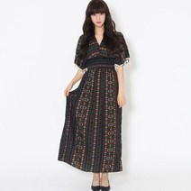 CDSS 여자 롱 원피스 보헤미안 도이노 쉬폰 프릴 블라우스