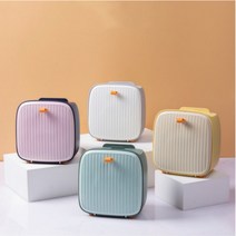 데일리큐브 4색상 미니 사무실 화장대 다용도 휴지통 쓰레기통, 미니 휴지통, 핑크