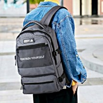 빅포켓 메쉬 스타일 영문 레터링 캐주얼 백팩 가방