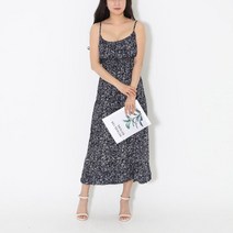 [바보사랑] 여성 겨울 민소매 나뭇잎 롱원피스 드레스