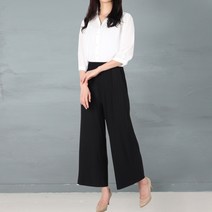 드뷰 여성 FREE~3XL 플리츠 와이드 팬츠 빅사이즈 밴딩 일자 바지