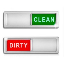 식기세척기 사인 자석 CLEAN DIRTY 표지판, 실버