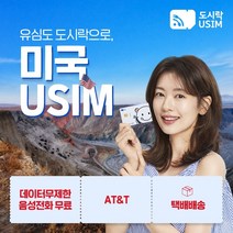 미국유심 미국 유심칩 뉴욕 유심칩 무제한 데이터+무료통화 제공 도시락유심, {택배}, (10GB 10일), 최소출국 4일전 구매