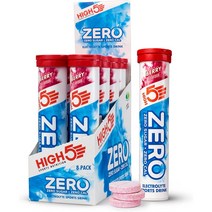 HIGH5 Zero Tablets Added VitaminC Berry 하이파이브 제로 발포 비타민 C 베리 스포츠음료 20개입 8팩, 8개