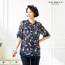 [쇼핑엔티] 마담엘레강스 플로라 시폰 블라우스