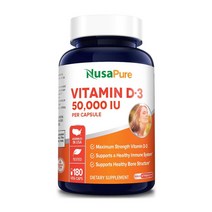 뉴사퓨어 비타민D3 5만IU 180베지캡 NusaPure Vitamin D3 50 000 IU