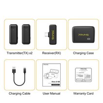 ASMR마이크 강의용마이크 7RYMS Rimo S1 무선 라발리에 마이크 시스템 오디오 비디오 음성 녹음 아이폰 또, 03 IPhone Port