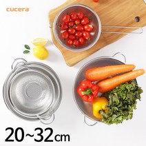 러브쿡 스텐채반 소쿠리 채망 면 건지기 튀김 바구니 20cm~32cm, 건지기형(편수), 23cm