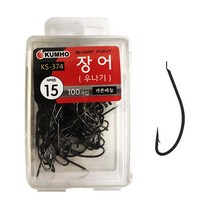 금호조침 참바늘 바다 민물 장어 우나기 카본 덕용 낚시 바늘 바늘통 포함 KS-374, 02.마루 감성돔덕용백색2