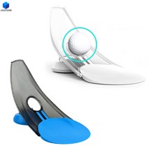 간편한 미니 골프 퍼팅 연습기 이동식 소형 골프장 퍼터 실내 거리 연습 가정용 리턴 휴대용 용품, 화이트