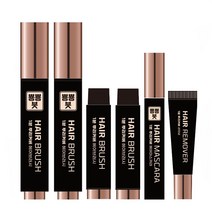 TV 홈쇼핑 HEGS몰 뿅뿅붓 골드1세트 2세트 흰머리 새치 커버 스틱 뿌리 흰머리용 새치용 염색 붓 마스카라 흑채 염색약, 1세트, 흑갈색