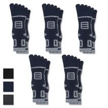 남자 두툼한 이중바닥 등산 스포츠 발가락양말 중목 5켤레